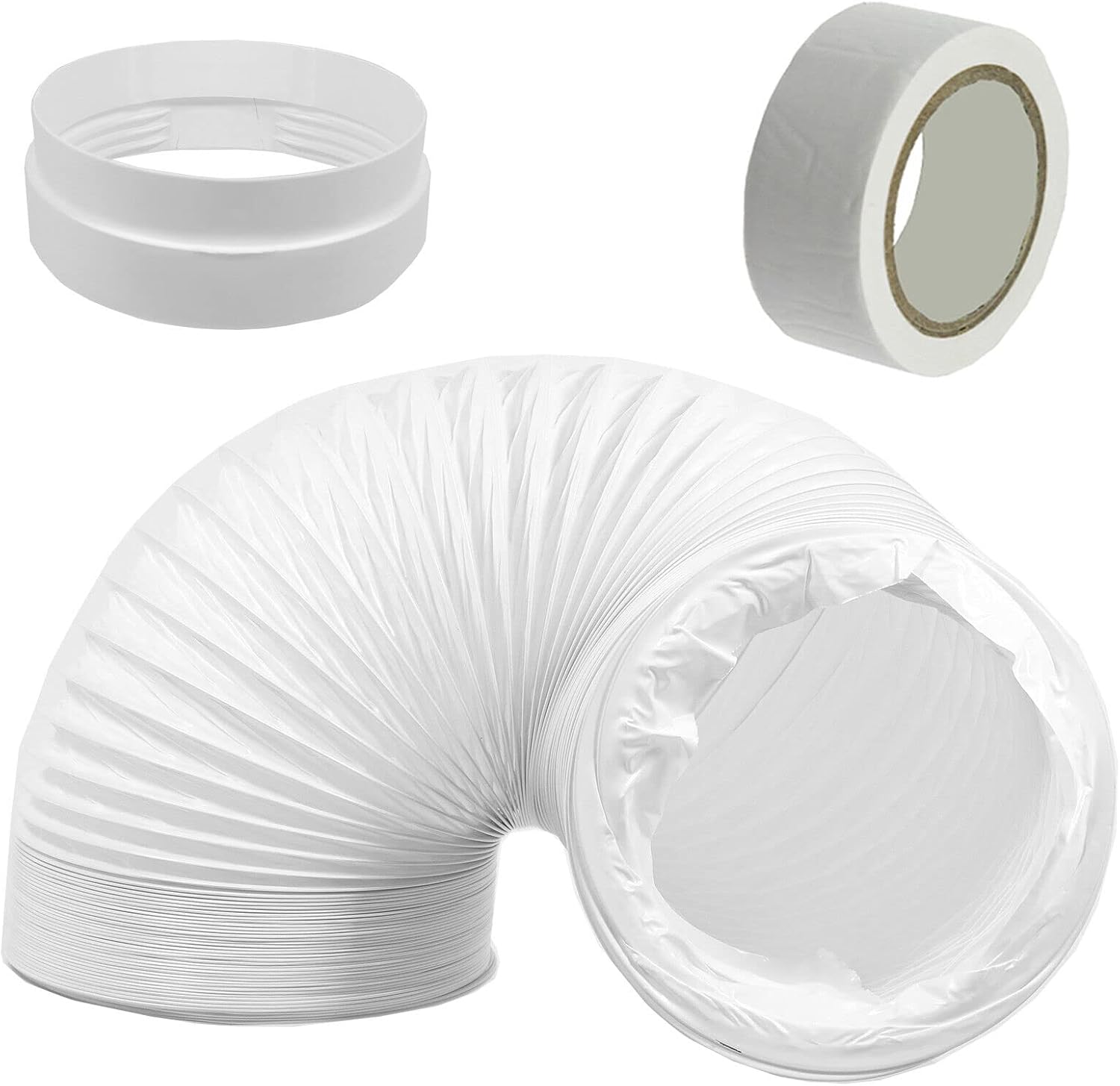 SPARES2GO Cooker Hood Vent Hose Connector Adaptor Kit (6" x 3m Duct