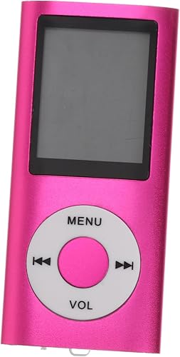 NUOBESTY Reproductor de música MP3 para estudiantes, reproductor digital portátil con visor de fotos de pantalla de 1.8 y color rosa