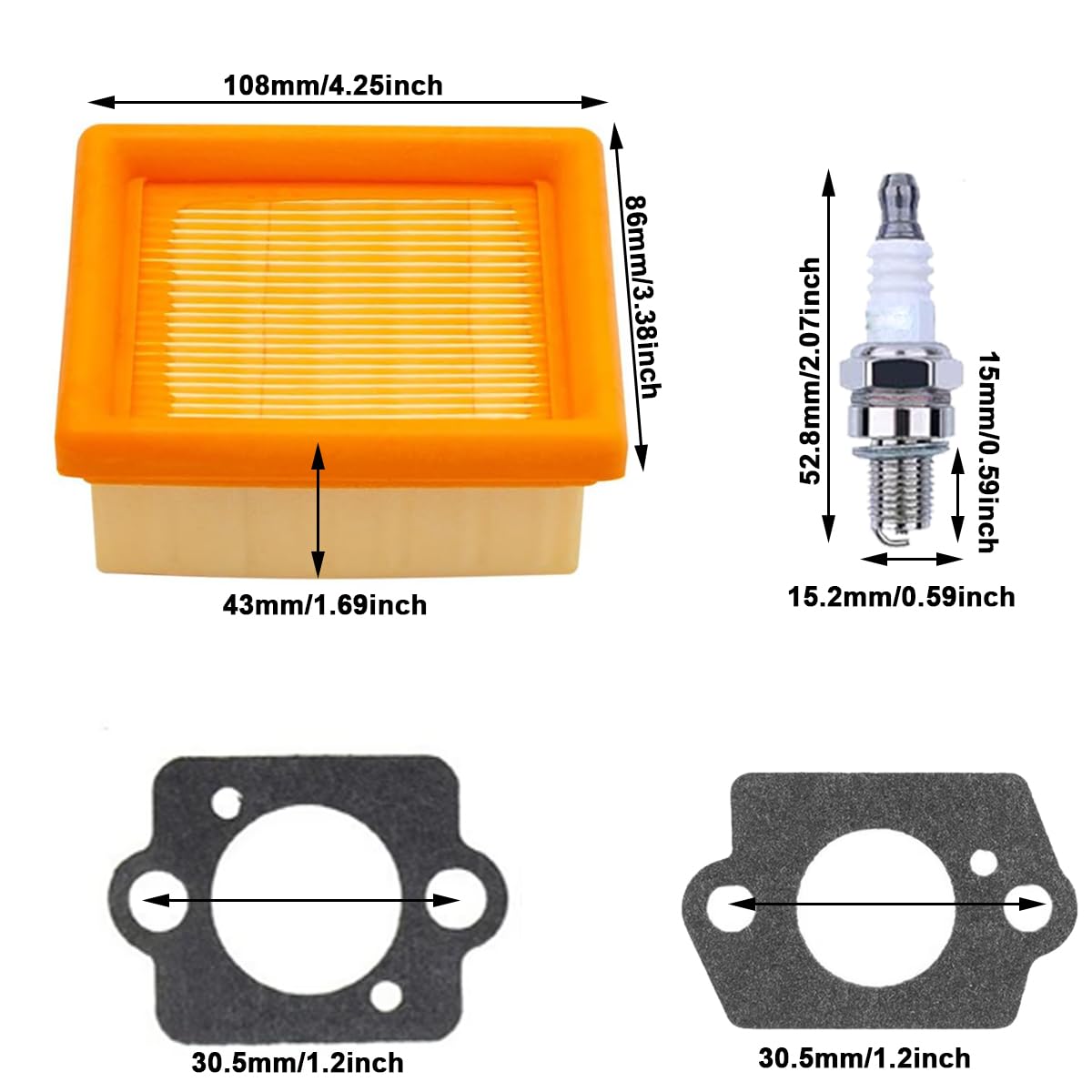 ZAMDOE 4283 120 0601 Carburatore per Stihl BR800 BR800X BR800CE soffiatore a Zaino Soffiatore per Foglie Sostituisce 4283-120-0601, con 4180-141-0300 Filtro Aria Guarnizione Candela Kit