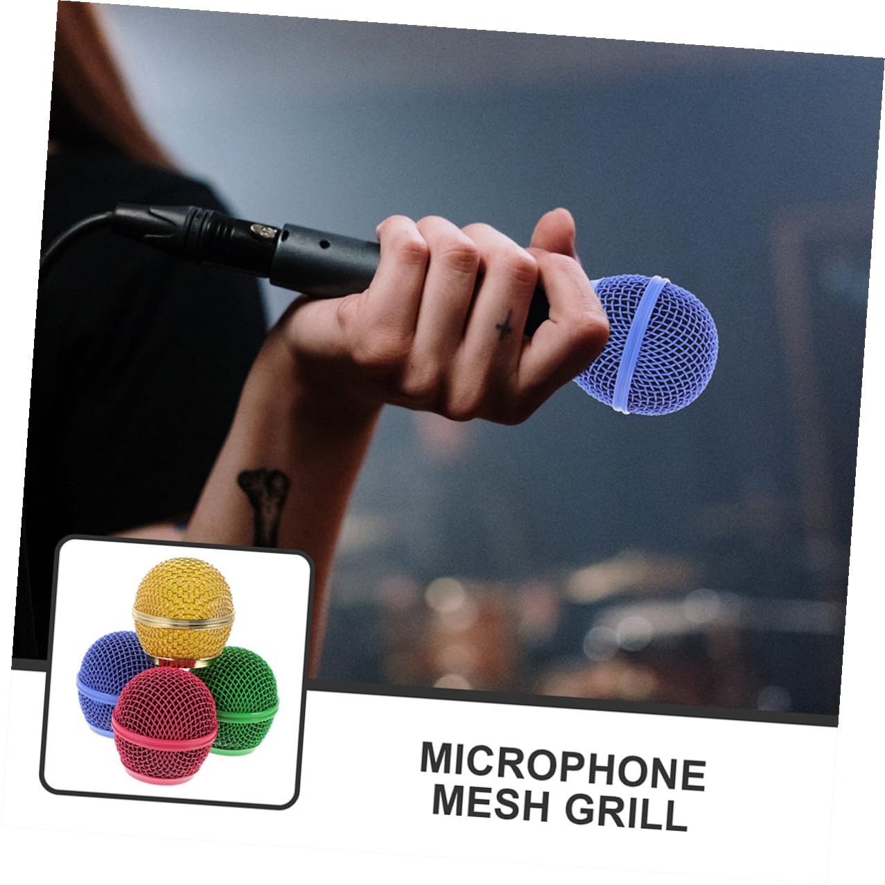 PRETYZOOM 8 piezas Repuesto de Rejilla de Micrófono Metálica con Malla Colorida para Cubierta Protectora de Micrófono Duradera para Músicos y Profesionales de Audio
