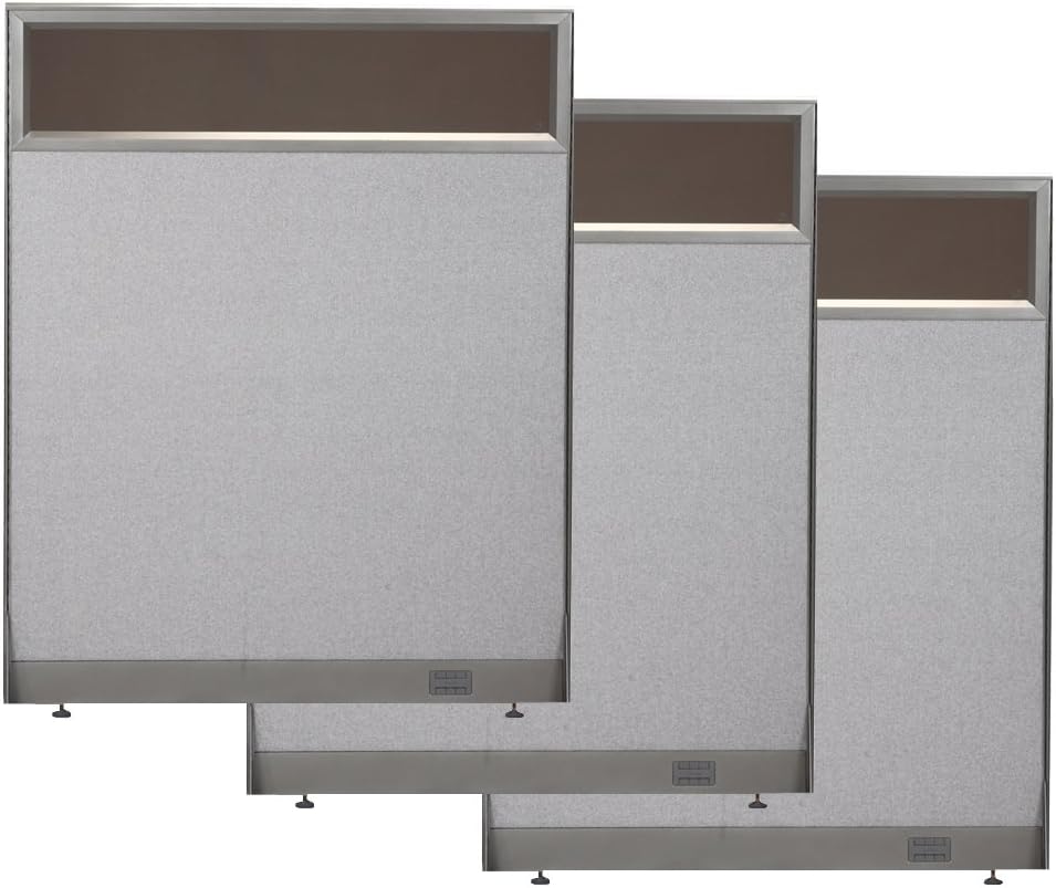 GOF Office Partition Partial Glass Panel Pane Wall divider Office Wall (36w x 48h Partial Glass 3 QTY)