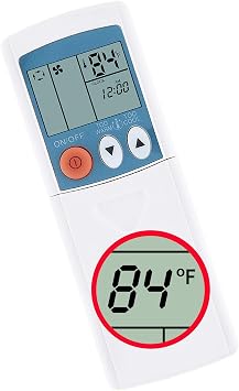 Compatible with Mitsubishi Electric Mr Slim Air Conditioner Remote Control MSZ-HM18NA-U1 MSZ-HM24NA-U1 MSZ-WR24NA-U1 MUZ-HM18NA MUZ-HM24NA Display in Fahrenheit