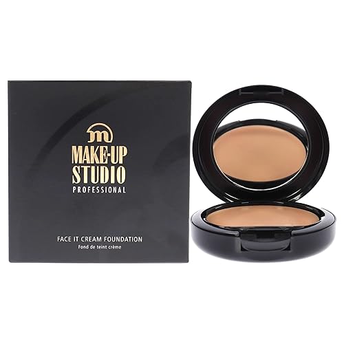 Miniatura 5 de Base de maquillaje profesional Face It Cream – Resistente al agua – Ofrece cobertura ligera y completa – Resultado duradero – Acabado satinado