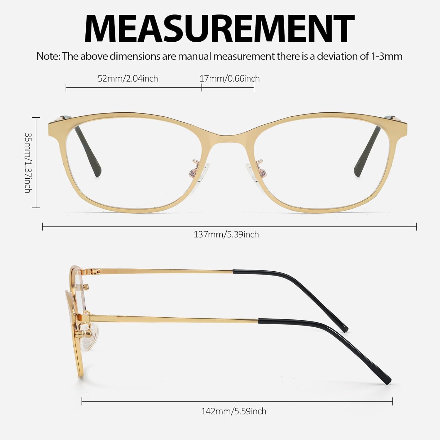 IGnaef Retro Rectangle Bayonetta Blue Light Blocking Glasses for Women Clear Office-Siren Style IF6233 - Image 3