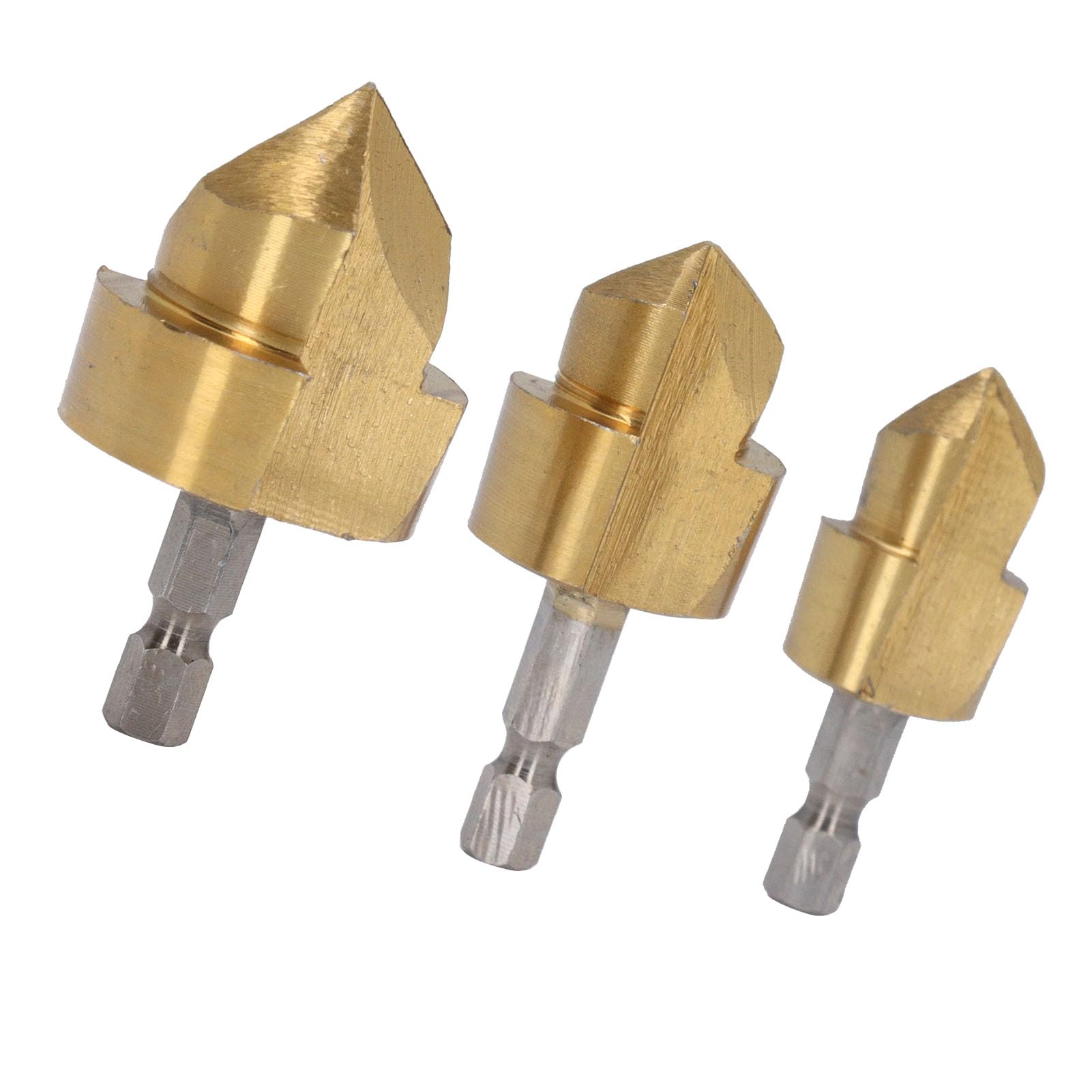 PPR Lifting Drill Bit Set Stepped Drill Bit Step Drill Bit Hex Shank with High Carbon Steel Ti Coating for PPR Plastic Water Pipe Hole Expansion