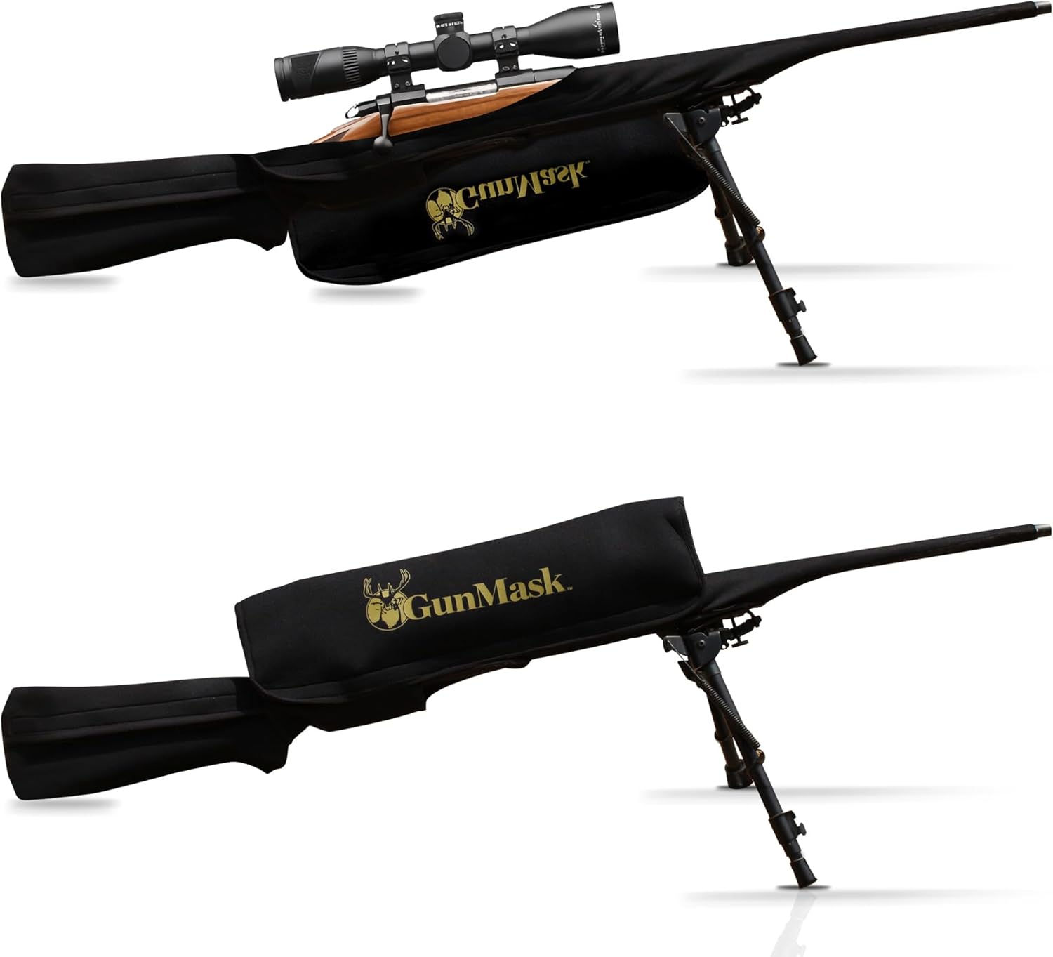 GunMask Rifle Sock - Neoprene Waterproof Gun Sleeve with Scope Cover - Lightweight Rifle Sleeve for Hunting - Gun Sock that Keeps Rifle Protected from Moisture, Dust, Rust, and Scratches - Made in USA