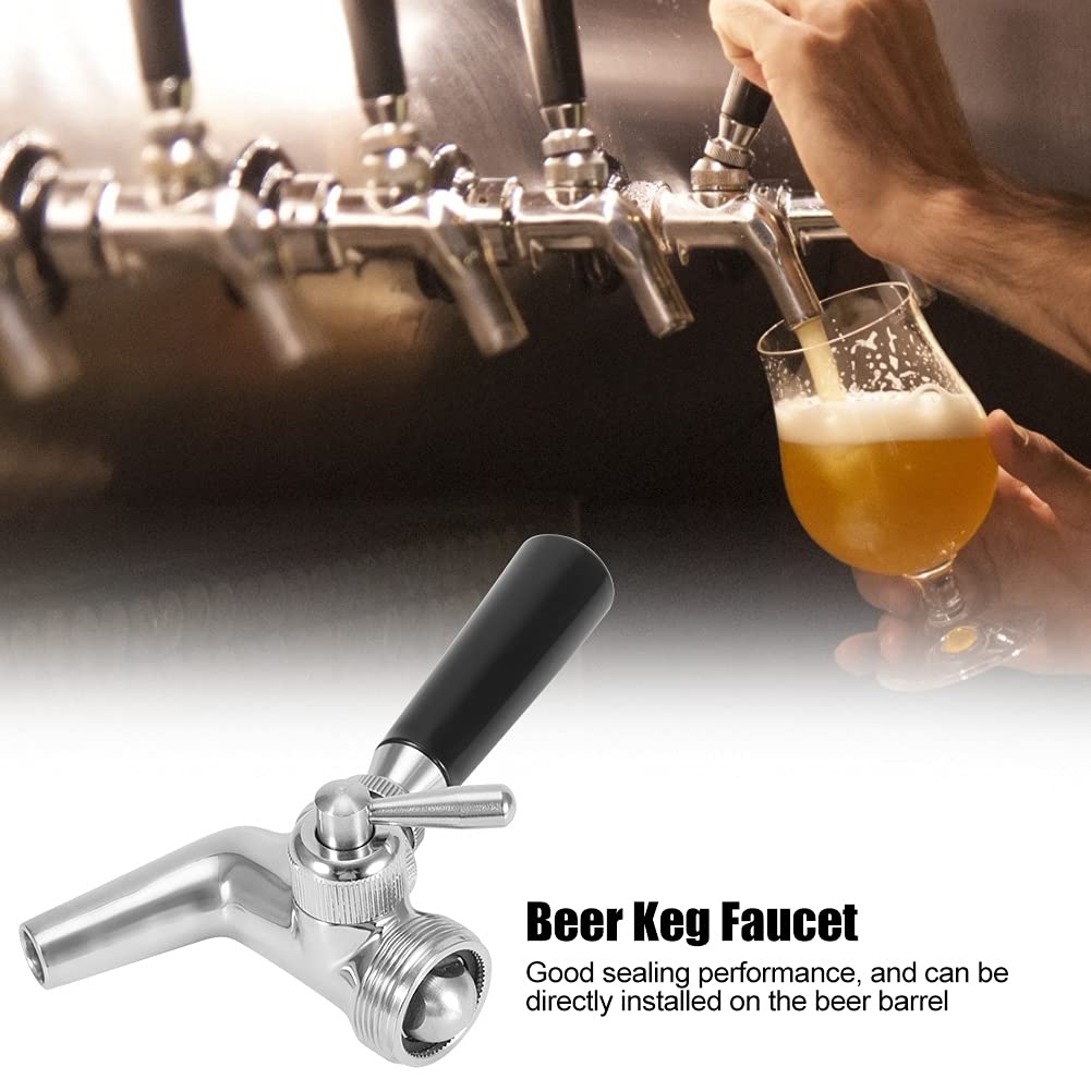 Draft Beer Adjustable Faucet, Beer Tap Keg Tap Stainless Steel Dispenser Home Brew Equipment Accessory