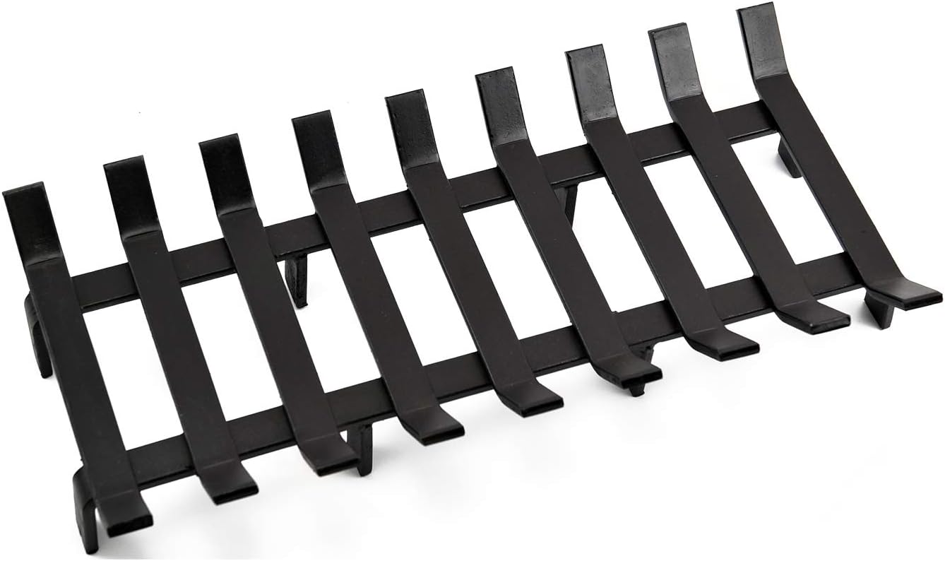 Hi Flame Garden & Home Fireplace Log Grate Heavy Duty Solid Steel Indoor Chimney Hearth for Outdoor Kindling Tools Pit Wrought Iron Wood Stove Firewood Burning Rack Holder (20 inch)