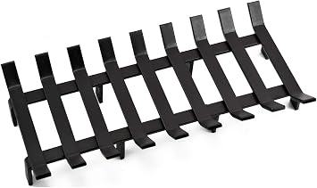Hi Flame Garden & Home Fireplace Log Grate Heavy Duty Solid Steel Indoor Chimney Hearth for Outdoor Kindling Tools Pit Wrought Iron Wood Stove Firewood Burning Rack Holder (20 inch)