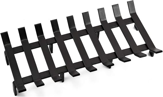 Hi Flame Garden & Home Fireplace Log Grate Heavy Duty Solid Steel Indoor Chimney Hearth for Outdoor Kindling Tools Pit Wrought Iron Wood Stove Firewood Burning Rack Holder (20 inch)