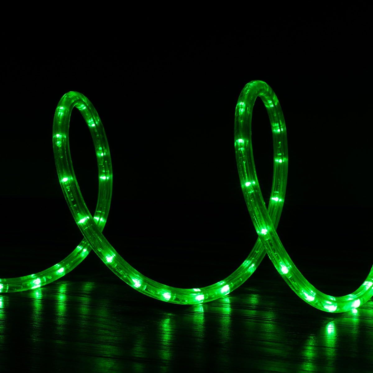 Cheapest 🛒 West Ivory 3/8 (150' feet) Green LED Rope Lights 2 Wire Accent Holiday Christmas Party Decoration Lighting (10', 20', 25', 50', 150' ft Option)| ETL Certified