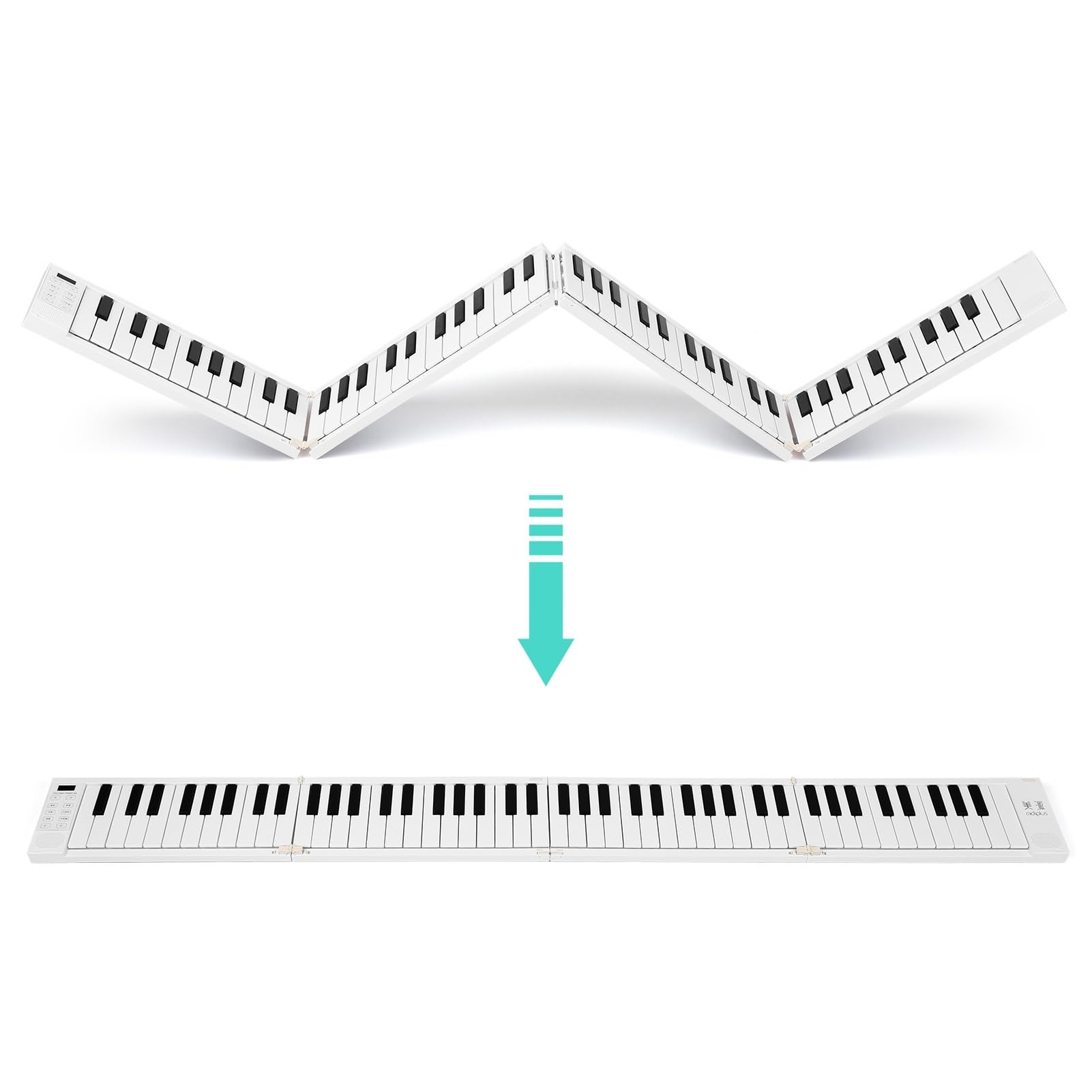 Tastiera Elettronica Professionale 88 Keye Pianoforte Pieghevole Pianoforte Digitale Tastiera Elettronica Portatile