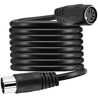 MIDI Cable, Premium 5ft/1.5m 5 Pin DIN Male to Female Audio MIDI/at Adapter Extension Cable for Electrophonic Bang & Olufsen, Naim, Quad.Stereo Systems