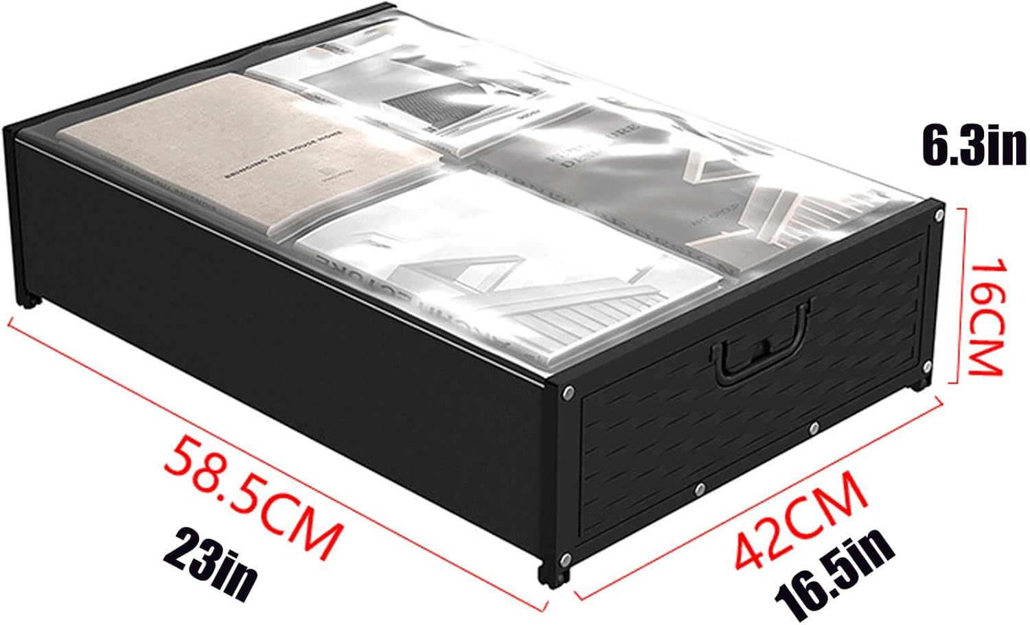 Generic Under Bed Storage With Wheels, Foldable Space Under Bed Drawer Shoe Storage Organizer for Shoes Clothes