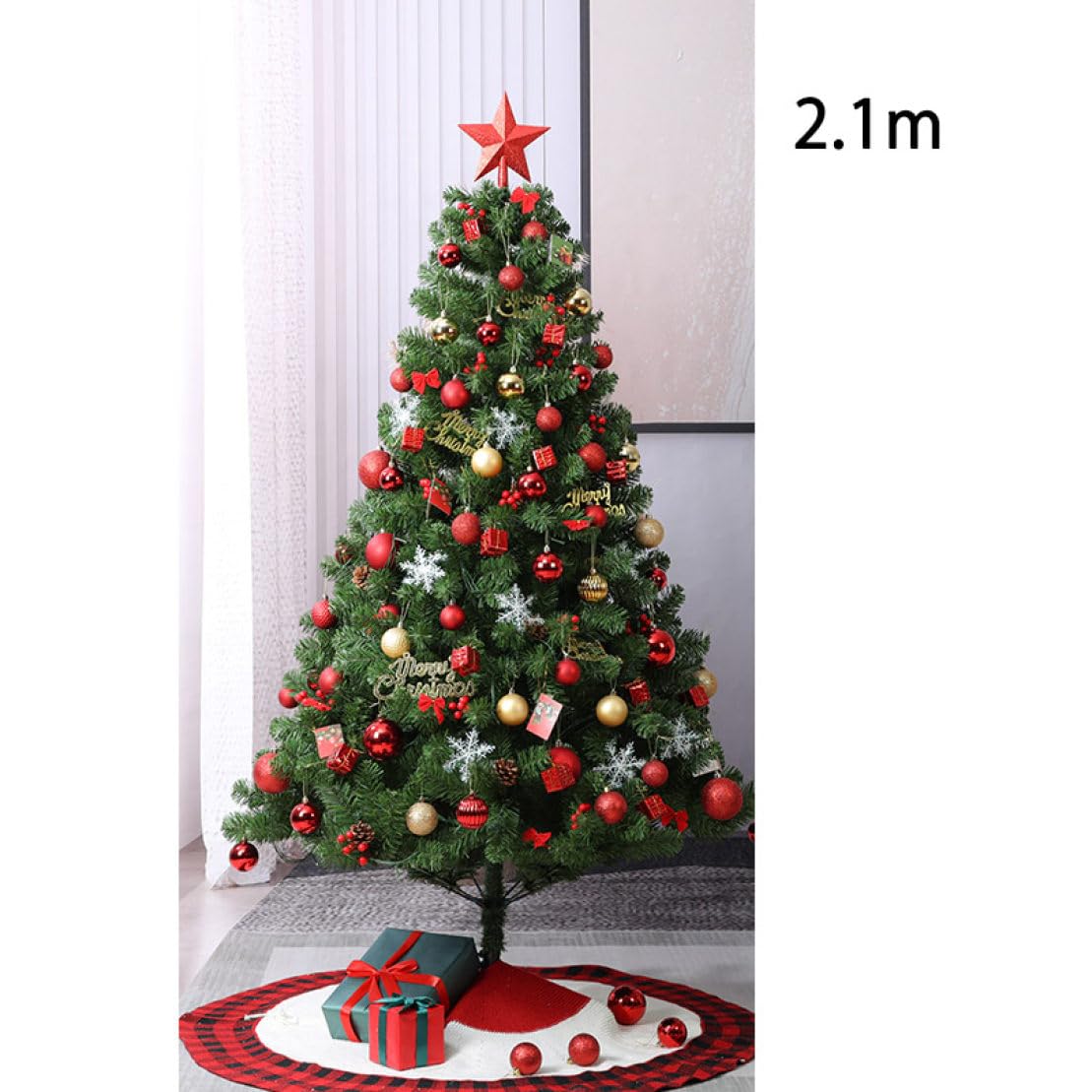 Amazon.co.jp: HGJH オーナメント付き クリスマスツリー