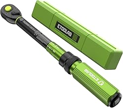 ETOOLAB 1/4 inch torque wrench, ±3% error accuracy, 1-26 N·m/10-231.3lbf·in 72 teeth bicycle torque wrench for precision machines, electronic devices, bicycle maintenance, etc.