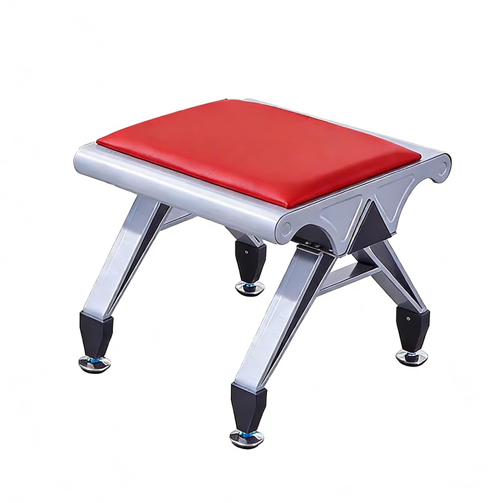 SGKOMN PU Leather Waiting Room Bench - Comfortable Office Guest Seating for Clinics, Airports, Banks & Hospitals - Durable Reception Chair for Visitors, Red-49 * 50 * 41cm/20 * 20 * 16in