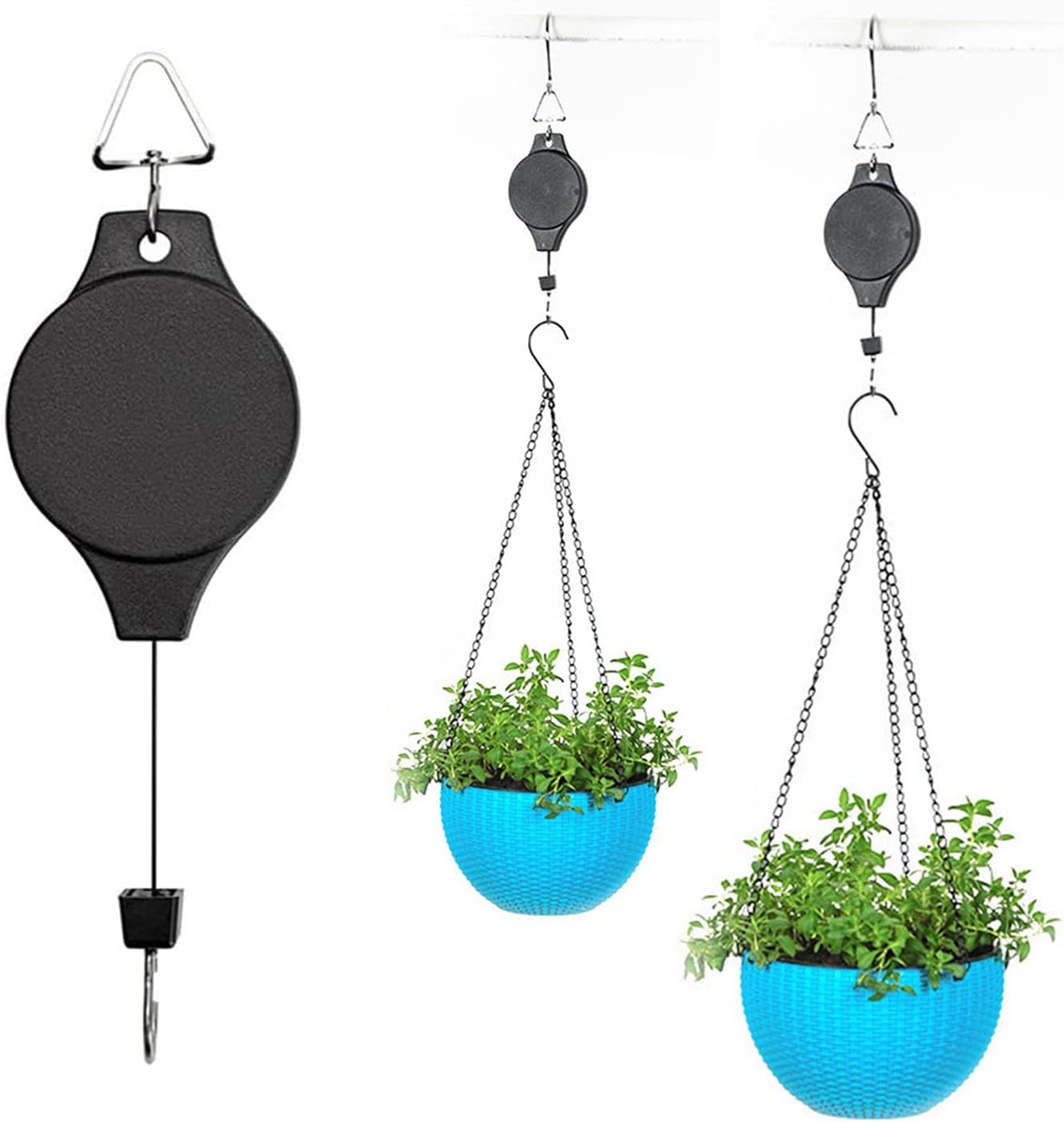 Plant Pulleys for Hanging Plants,Retractable Plant Hanger,Adjustable