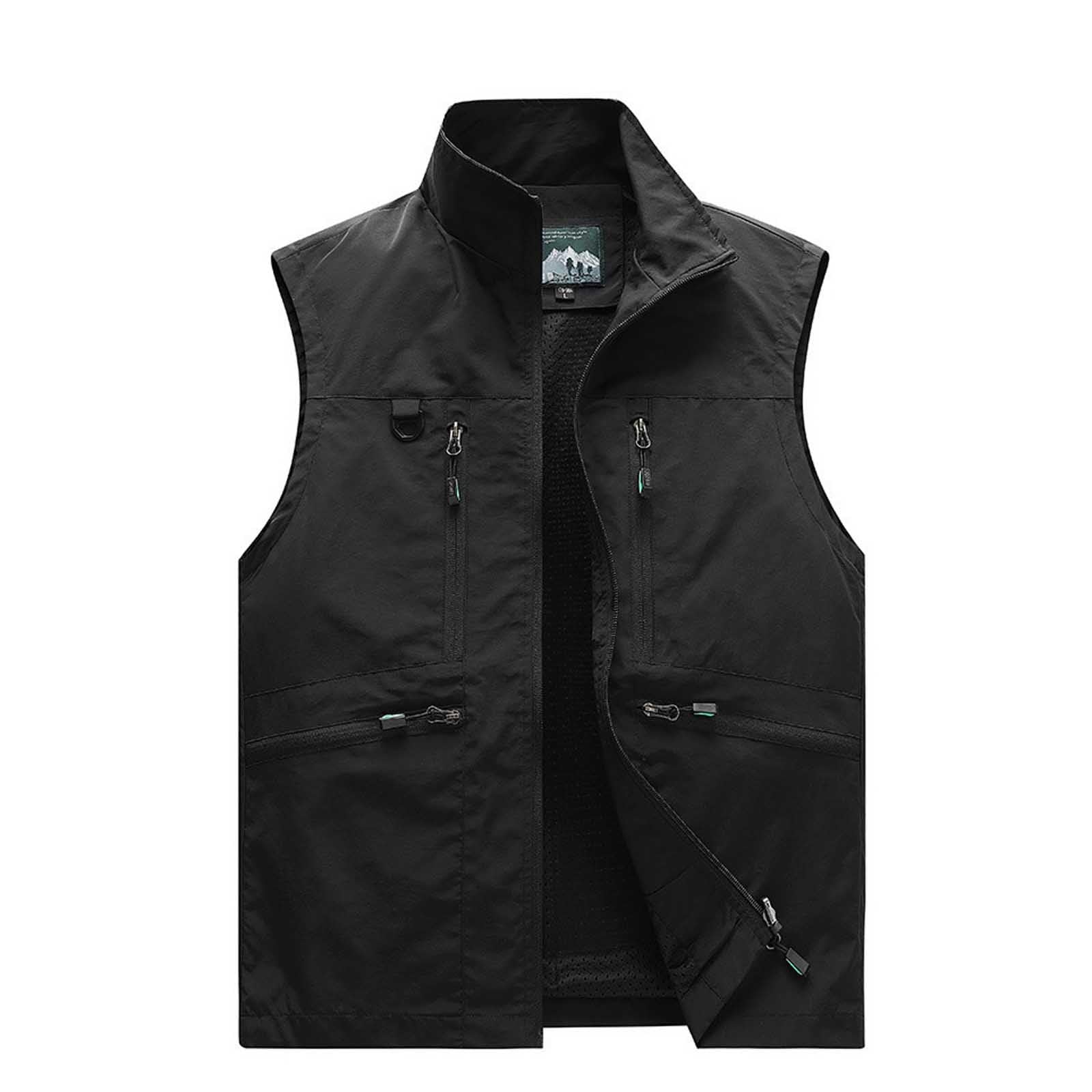 Generico Canotta Palestra Cotone Uomo Sportiva Tank Top Sport Traspirante Allenamento Elasticizzato Asciugatura Bodybuilding Gilet da Casual con Colletto e Tasche Cargo per la Primavera L'Estate