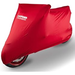Oxford Products CV175 - Funda para Motocicleta Interior (Rojo, Mediano): Longitud: 229 cm, Ancho: 99 cm, Altura: 125 cm