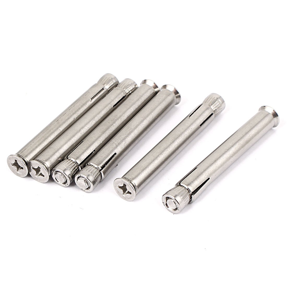 Aexit M6 Thread Anchors 70mm Long Countersunk Flat Head Expansion Anchor Expansion Anchors Bolt 6pcs