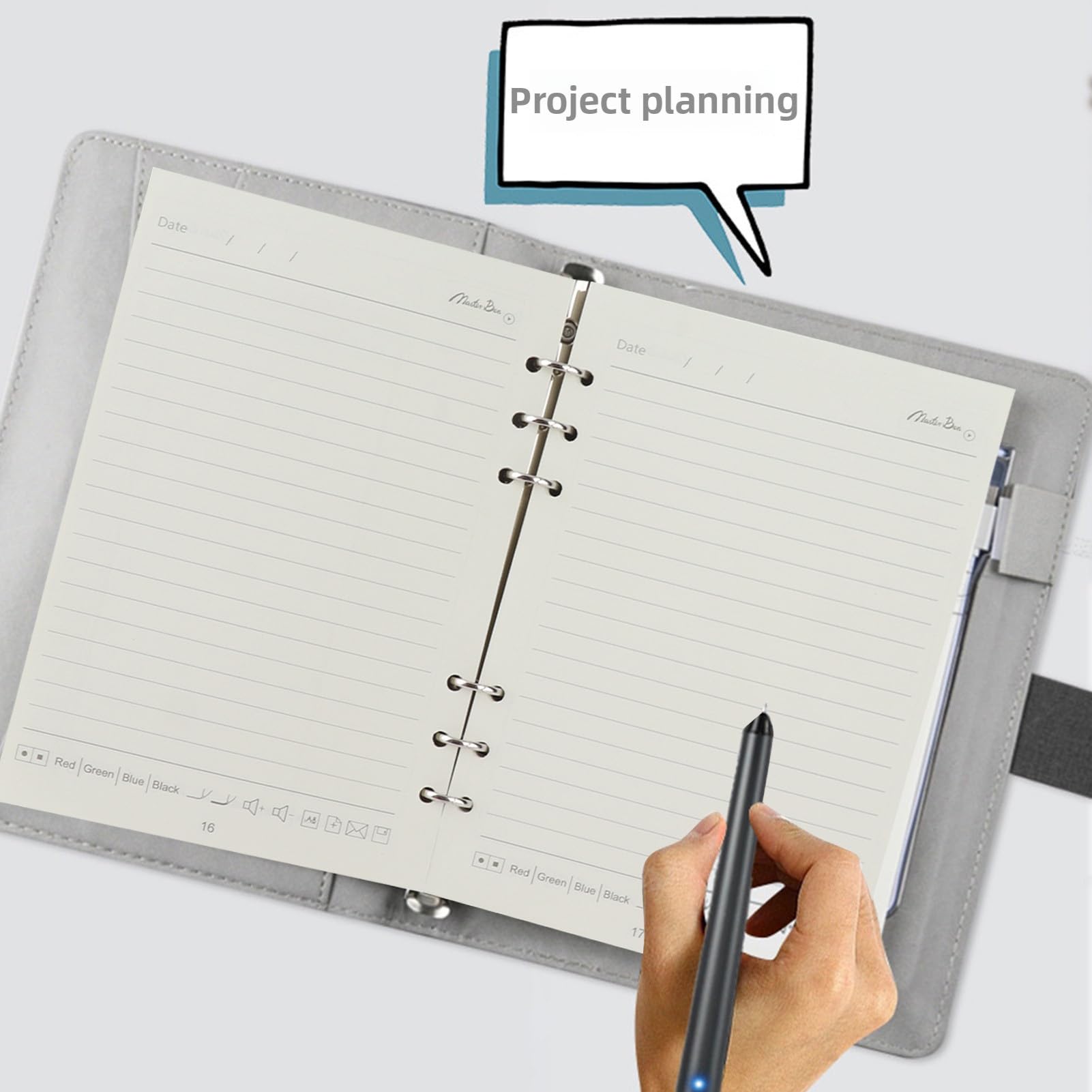 Gedourain Set Penna di Sincronizzazione per Notebook Digitale Design 3 in 1 per Prendere e Condividere Appunti in Tempo Reale Senza Sforzo, Penna Intelligente con Tecnologia OCR per Studenti (#1)