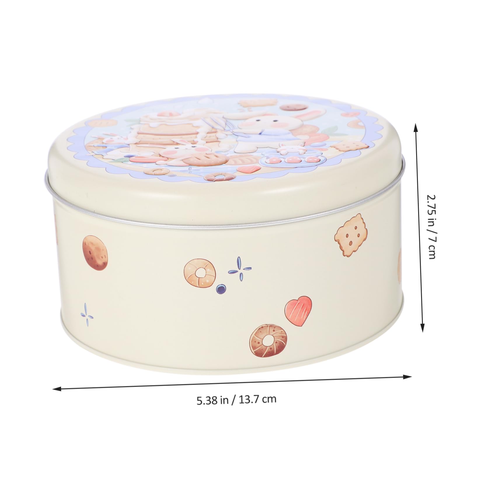 Ciieeo Xmas Tinplate Box Cookie Storage Box Candy Storage Holder Jewelry Case