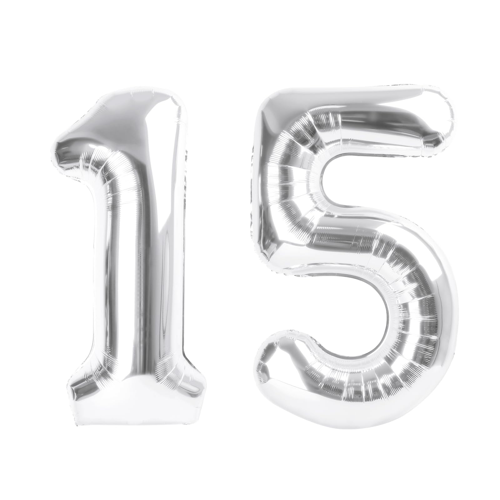 Number Balloons Silver 15 Balloon 40 inch for 15 51 Birthday Decoration