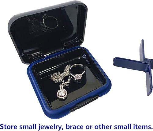 Miniatura 6 de MOODKEY Pastillero pequeño impermeable, pastillero de viaje, portátil, diario, pastillero para bolso, 4 compartimentos, organizador compacto de