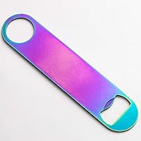 Vista 5 de YFS Abrebotellas plano de acero inoxidable resistente de 7", abridores de cerveza simples y eficaces