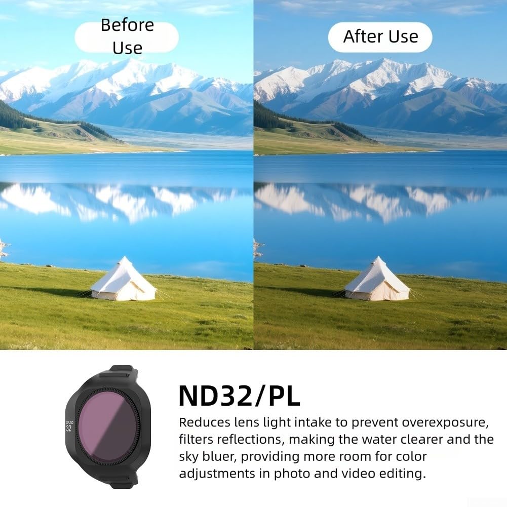 Zestaw filtrów ND CPL i UV do DJI dla MINI 5 Pro, aby zmniejszyć ekspozycję na światło i poprawić obraz w fotografii