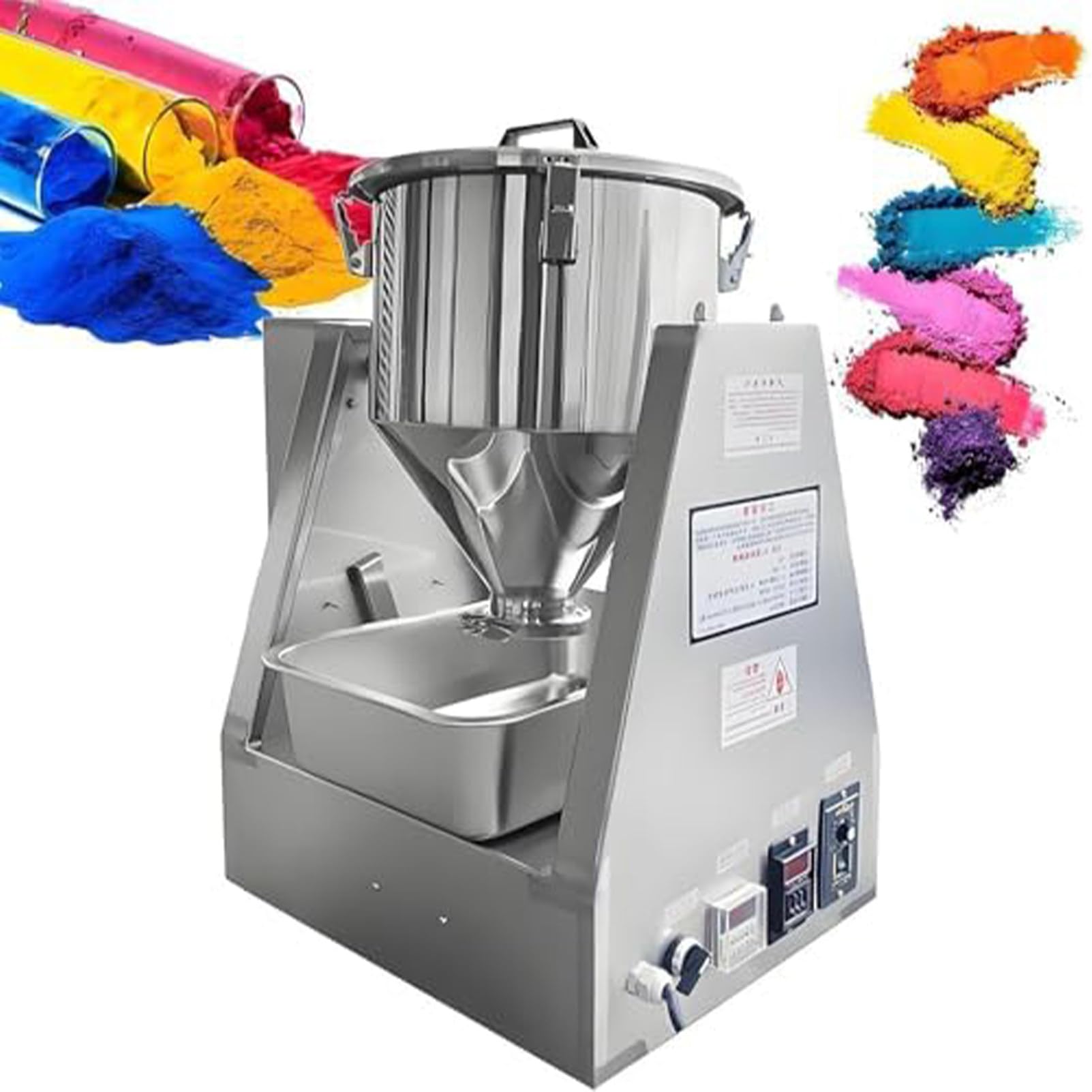 PweKzxt Lab Cone Shape Mixing Machine,Dry Powder Mixer Blender Machine, Electric Dry Powder Mixer,360° Rotation Mixing Machine,for Lab, Spices, Granules, Food Powder Mixing 10L
