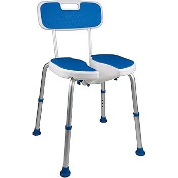 shower chair with cut out seat