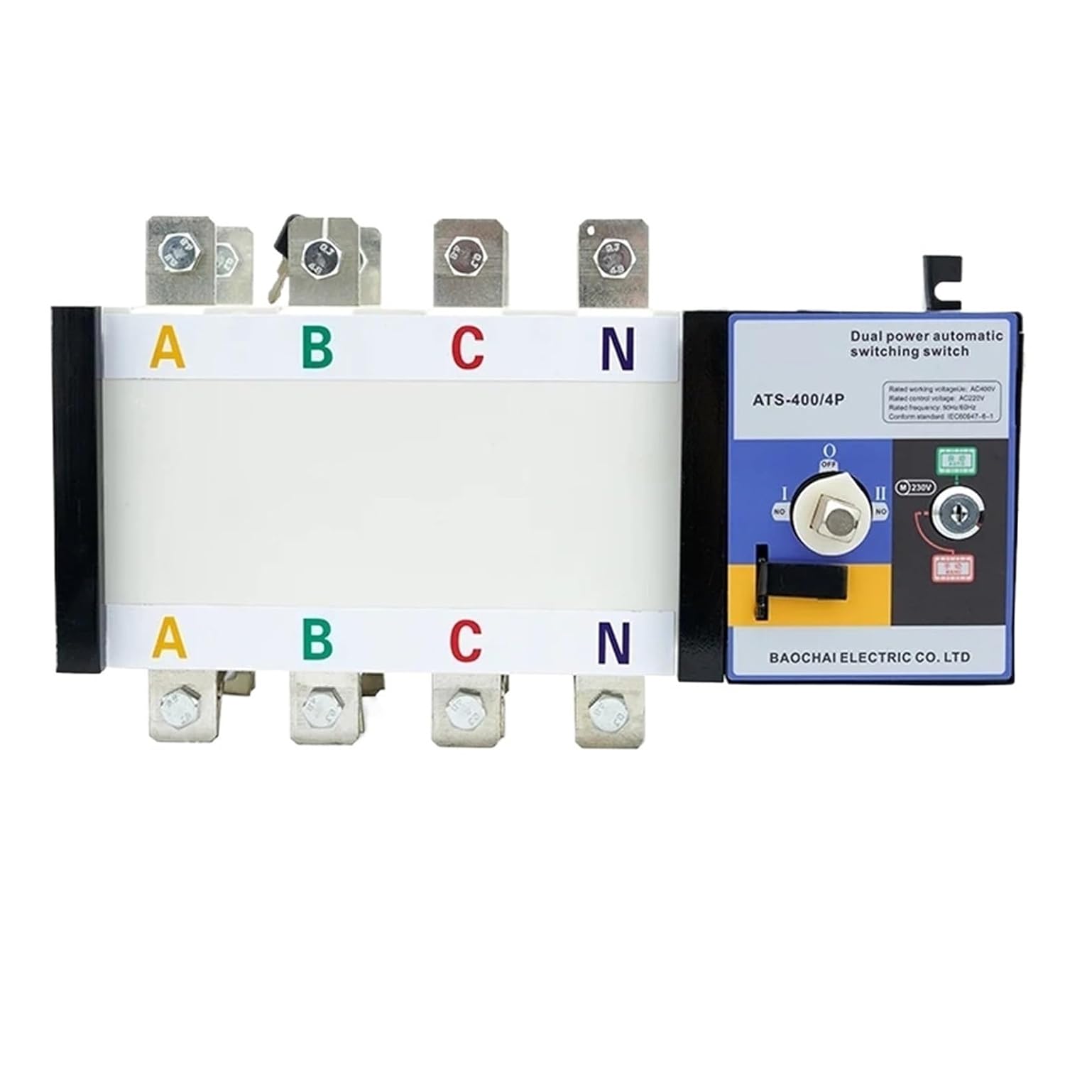 ATS 400A 630A Automatic Transfer Switch Dual Power Change Over Generator Switch(400A)