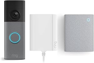 Ring Wired Video Doorbell (ultimo modello) con alimentatore plug-in + Chime (3ª gen.) | Retinal 2K, zoom avanzato 6x | Amp…