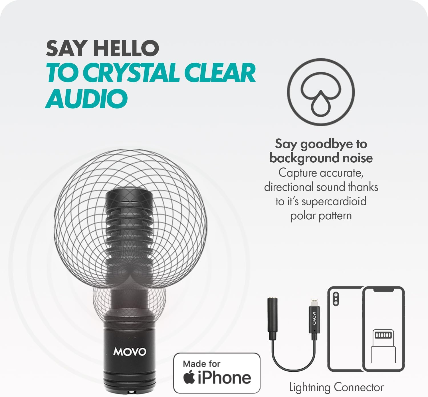 Movo LED-XS panel light with adjustable brightness settings.