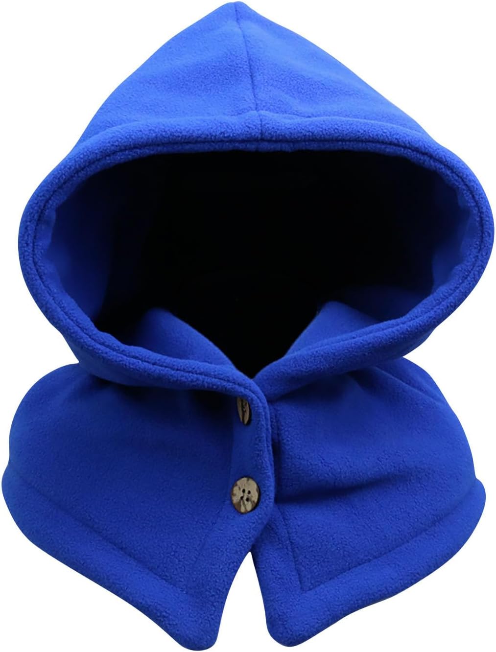 Balaclava Ski Mask for Women Men, Warm Sherpa Hood Windproof Face Mask Button Neck Solid Winter Scarf Helmet Hood