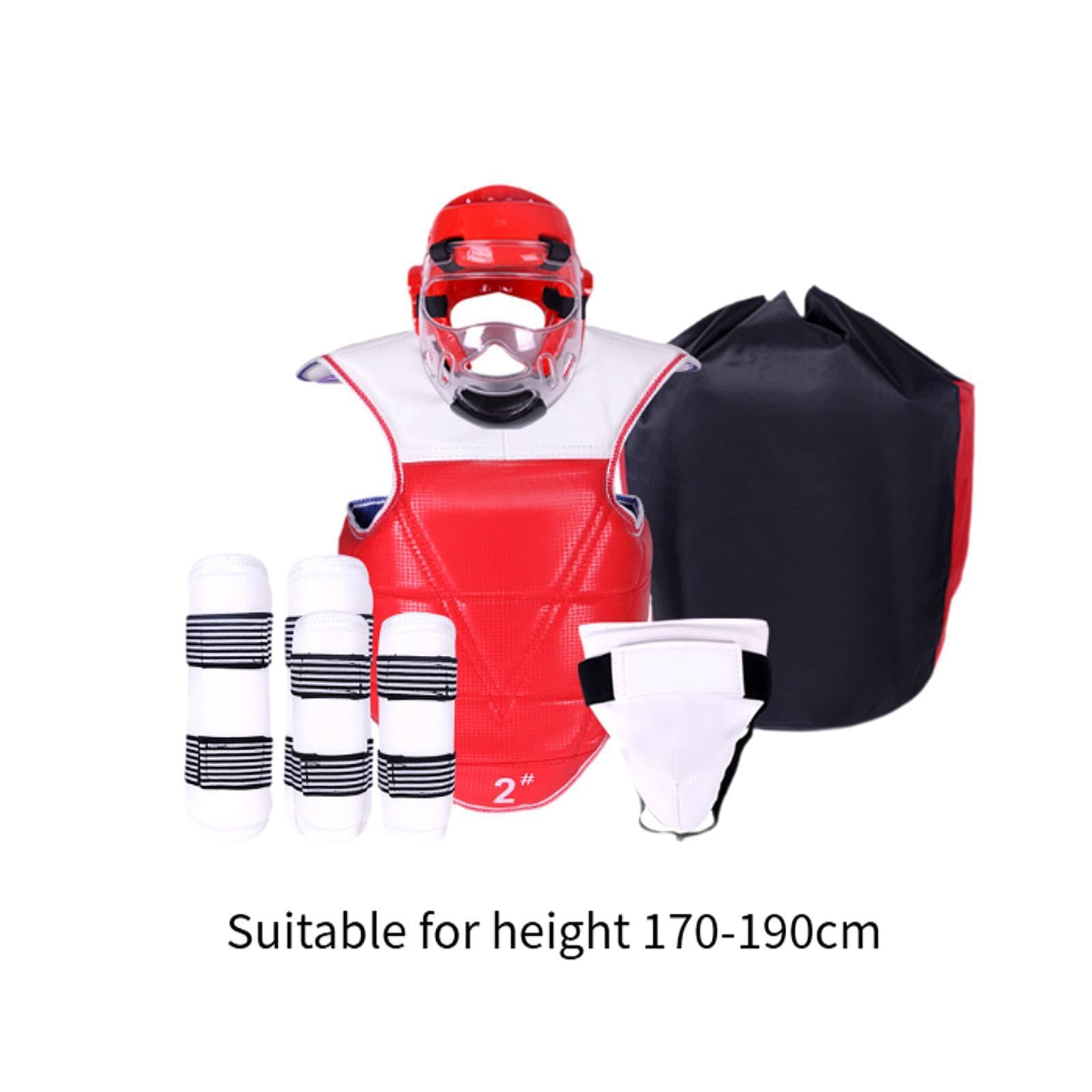 Perfeclan Conjunto de Equipo de Entrenamiento de Kárate, Casco de Boxeo, Soporte Reforzado, Protector Cómodo para Taekwondo, Equipo para Entrenamiento de Boxeo