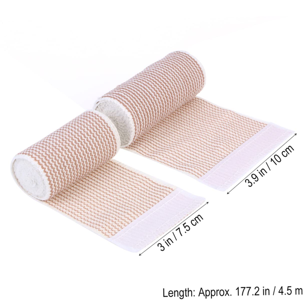FRCOLOR Elastic Cotton Compression Wrap Loop Closure Tape 7.5cm x 4.5m Self-Adhesive for Wrist Hand Foot Dressings