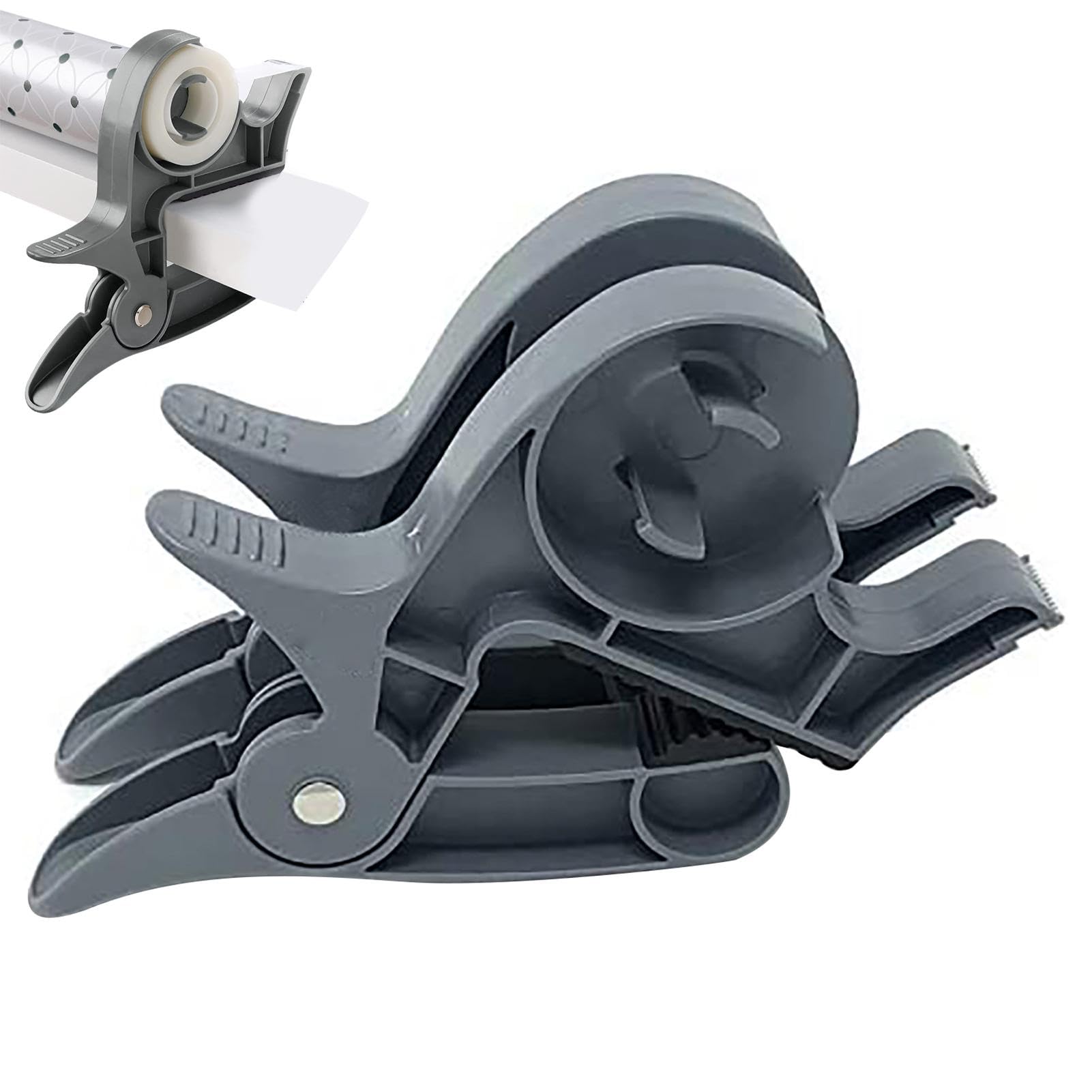 4Pcs Wrapping Paper Cutter,Present Wrap Cutter,Tabletop Present Wrapping Aid Tool,Present Wrap Clamp with Tape Dispenser for Easier Present Wrapping,Christmas Wrap Tool for Aluminum Foil, Paper