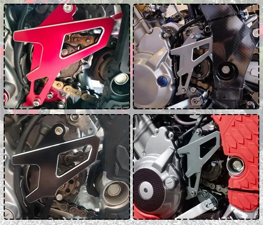 Motocyklowego Łańcucha Ochraniacz Do CRF300L CRF300 CRF250L | Osłona przedniej zębatki motocykla Osłona łańcucha Osłona zabezpieczająca(Red)