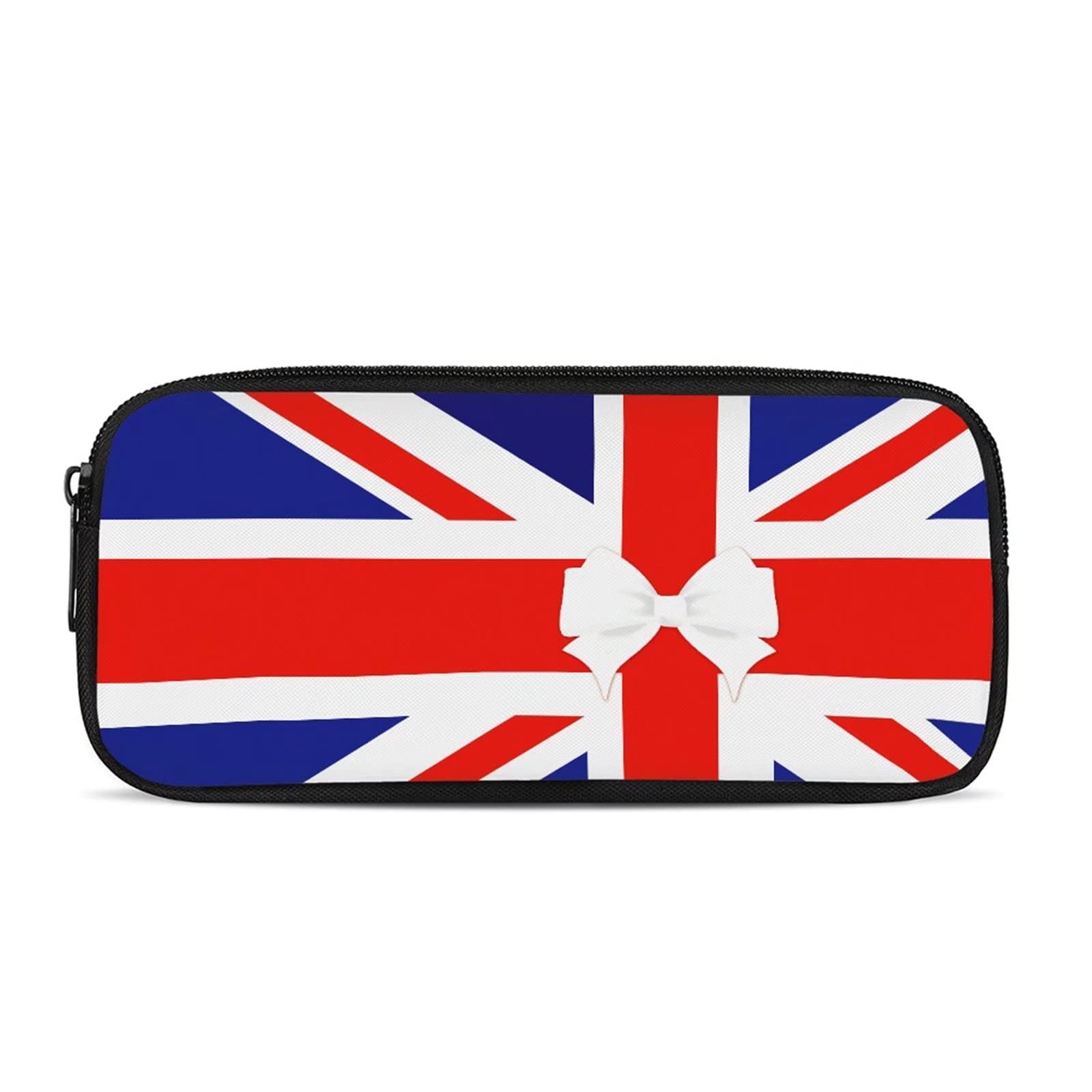 Jndtueit Union Jack Flag Pen Pouch for Girl Boy Britain National Flag Kids Pencil Case School Stationary Supplies British Flags Print