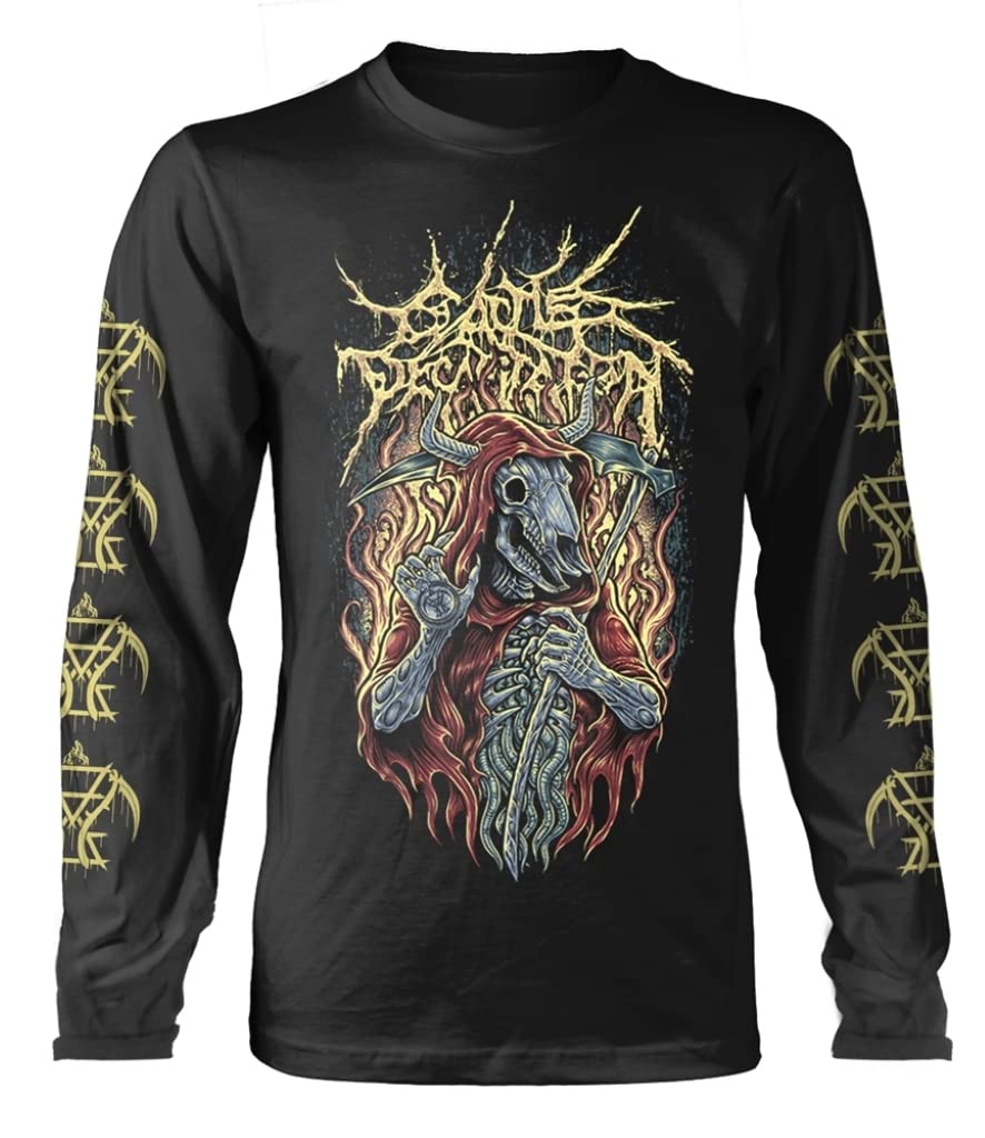 Plastic Head Cattle Decapitation 'Reaper Ramirez' (Black) Long Sleeve Shirt (Medium)