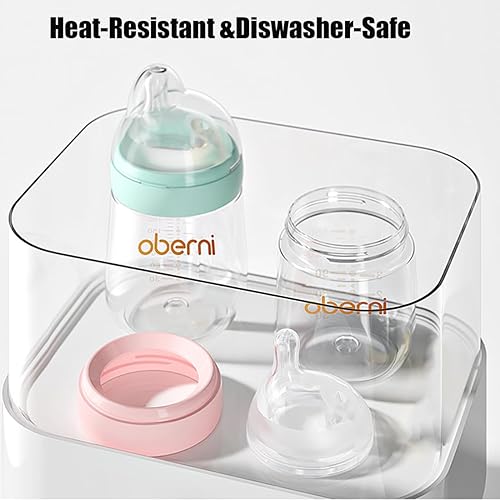 Miniatura 5 de Biberones con pezón de flujo natural descentrado para recién nacido de 0 meses, rosapaquete de 1