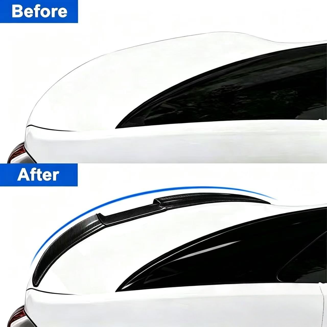 Auto Trunk Spoiler Wing Lip for Honda Accord (Sedan EX EX-L LX) 2013 2014 2015, Rear Decklid Aerodynamic Trim Vehicle Exterior Custom Accessory Styling Enhancements,Carbon Fiber Black