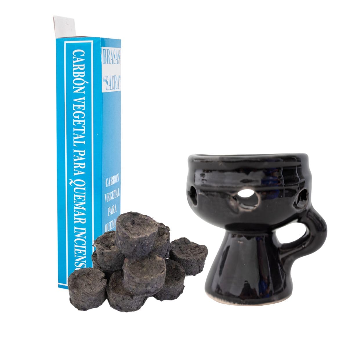 Amazon.com: Mini Black Copalero Kit with Charcoal Box 10 Pieces