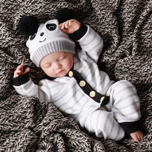 BABESIDE Realistische Reborn-Babypuppe Junge – 17 Zoll Lebensechte Reborn Puppe mit Weichem Stoffkörper, Neugeborener mit Niedlichem Outfit und Zubehör, Geschenk für Kinder ab 3 Jahren – Bild 4