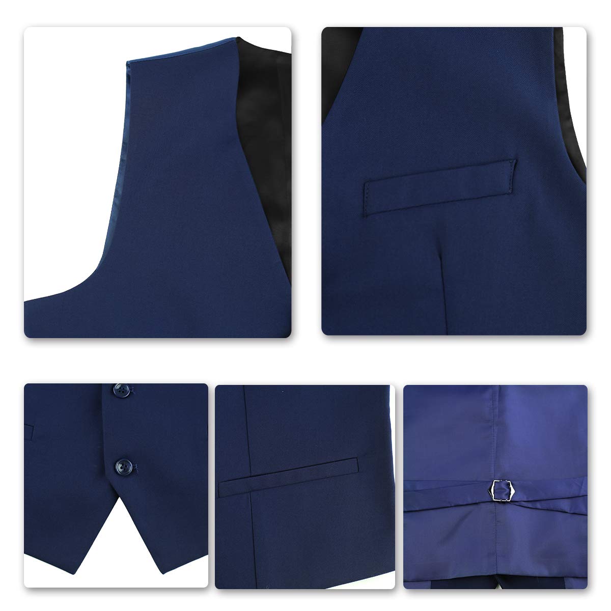 Allthemen Abito da Uomo Slim Fit in 3 Pezzi Completo da Uomo per Affari di Matrimonio Business Formale Suit 3 Pezzi