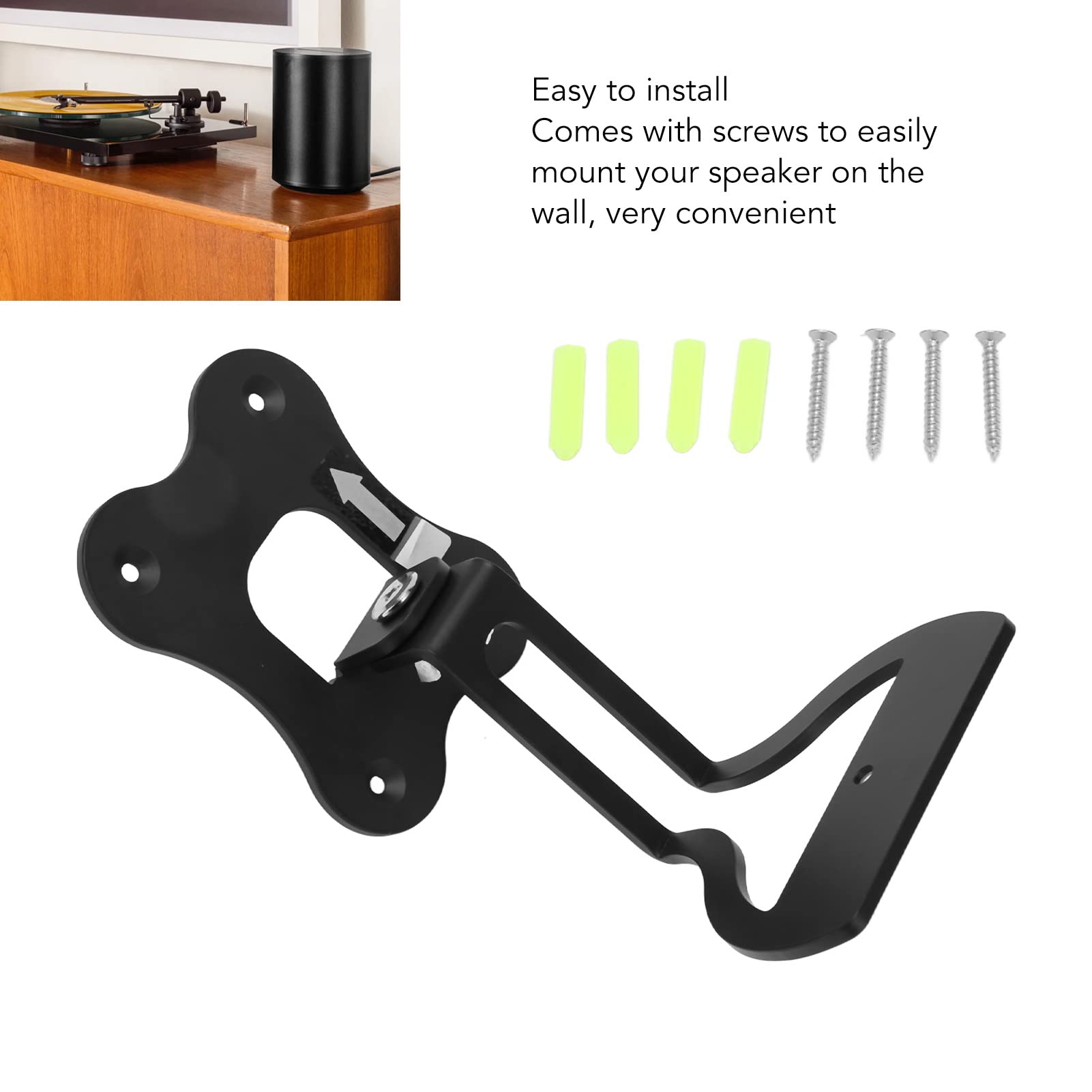 Cocoarm Soporte Giratorio de Metal para Montaje en Pared de Altavoz,