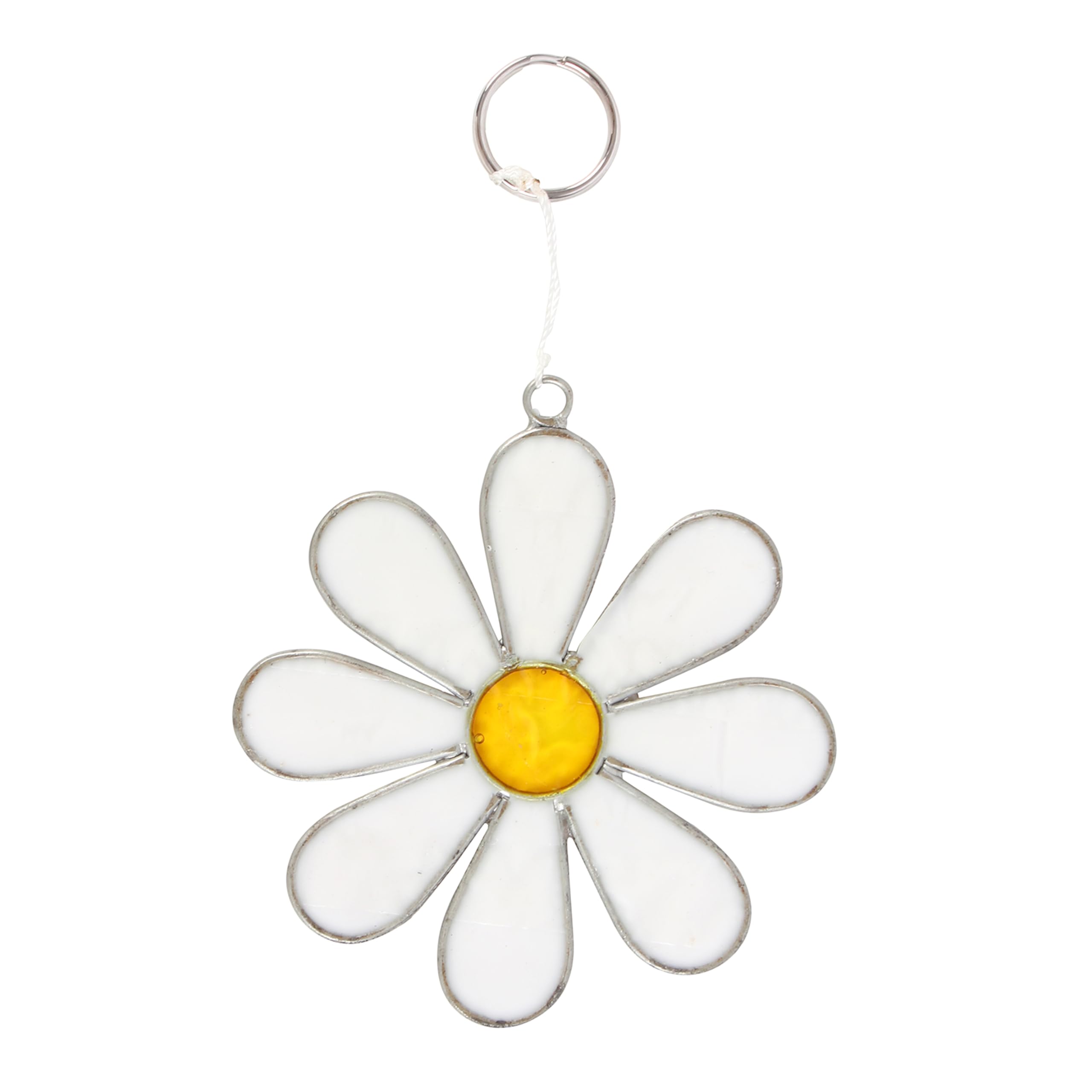 Something Different Wholesale White Handcrafted Daisy Suncatcher - British Flora Home Decor - Natural Elegance Sun Catcher